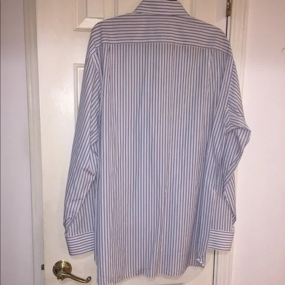 Luigi Borelli Stripped Button Down  17.15” x 34.5” EUC - Picture 6 of 7